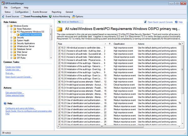 GFI EventsManager for 10 Nodes Including 3 Years Software Maintenance Agreement